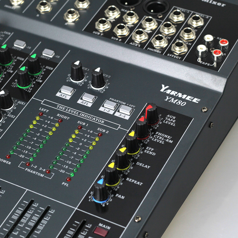 8 channels audio mixer YM80